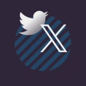 Logos for Twitter and X